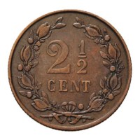 2 1/2 Cent 1877 Willem III ZFr