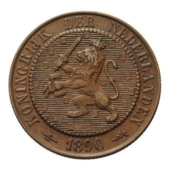 2 1/2 Cent 1890 Willem III ZFr