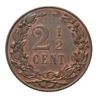 2 1/2 Cent 1905 Wilhelmina Pr+