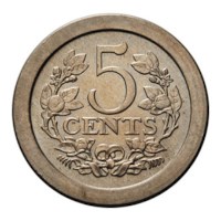 5 Cent 1907 Wilhelmina Pr