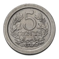 5 Cent 1908 Wilhelmina Pr