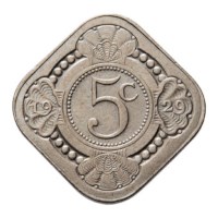 5 Cent 1929 Wilhelmina Pr-