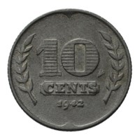 10 Cent 1942 Duitse bezetting zink ZFr