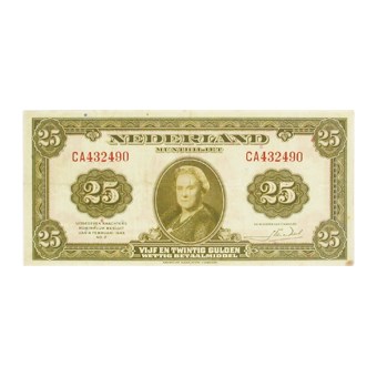 25 gulden 1943 II Bankbiljet Zfr