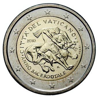 Vaticaan 2 Euro "Jaar van de Priester" 2010