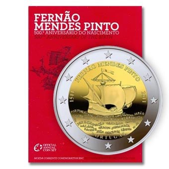 Portugal 2 Euro "Mendes Pinto" 2011 BU Coincard