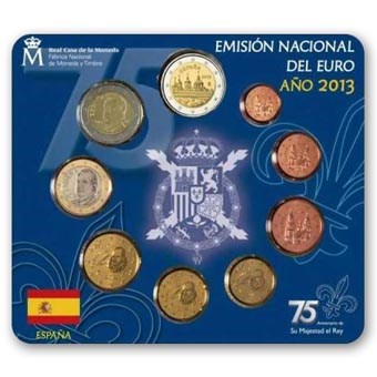 Espagne BU Set 2013 avec 2 euros « El Escorial »