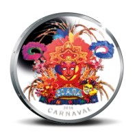 5 Florin commemorative coin Aruba 2014: 60 years Carnival on Aruba