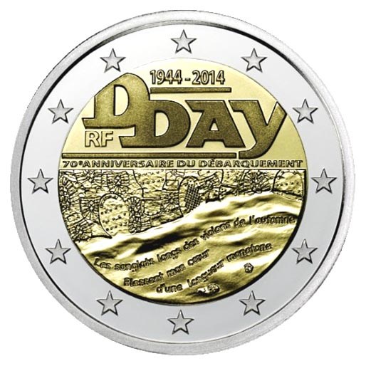 Frankrijk 2 Euro "D-Day" 2014