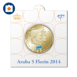 Aruba 5 Florin 2014 - 1 jaar Koningschap