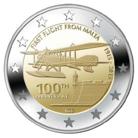 Malta 2 Euro "First Flight" 2015 UNC