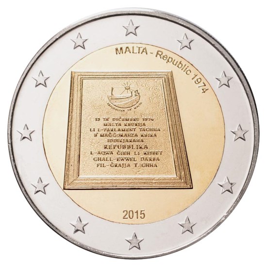 Malte 2 euros « République » 2015 UNC