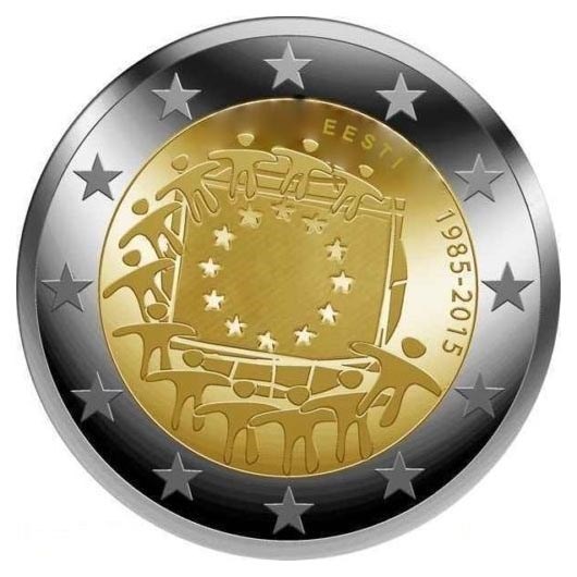 Estland 2 Euro "Europese Vlag" 2015