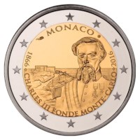 Monaco 2 Euro Monte Carlo 2016 Proof