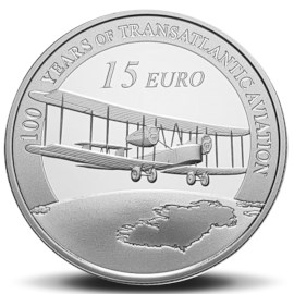 100 Years of Transatlantic Aviation 2019 €15 Silver Proof Coin