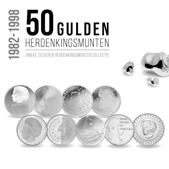 Zilveren 50 Gulden Herdenkingsmunten