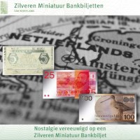 Zilveren Miniatuur Bankbiljetten van Nederland