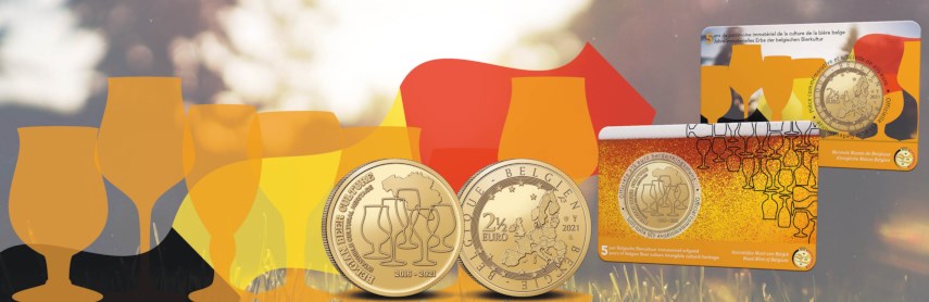 Koninklijke Munt van België brengt ode aan 5 jaar Belgische Biercultuur met uitgifte van officiële “biermunt”