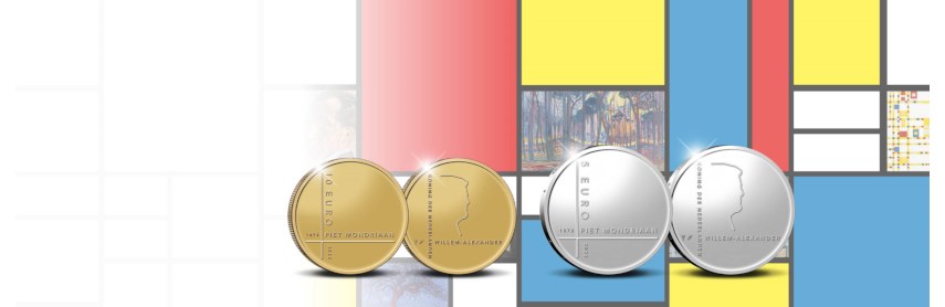State of Secretary Gunay Uslu strikes first Piet Mondriaan 5 Euro Coin