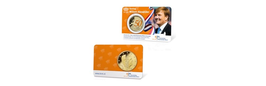 Imitatie uitgifte coincard '50 jaar Koning Willem-Alexander 2017'